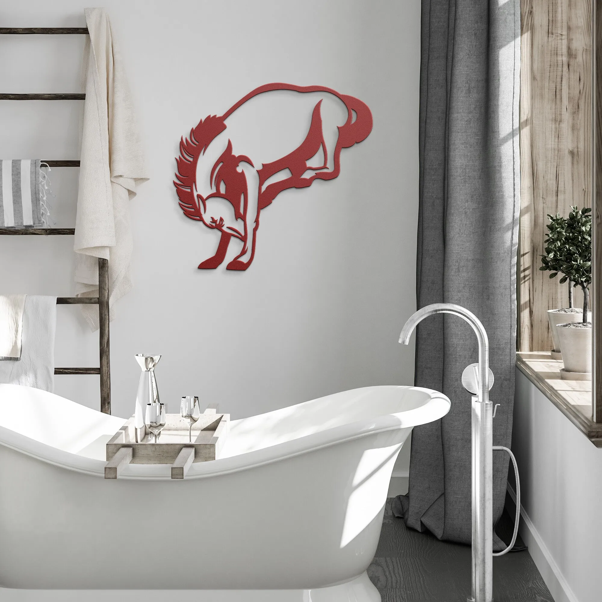 Bronco 03 Mascot Steel Wall Art