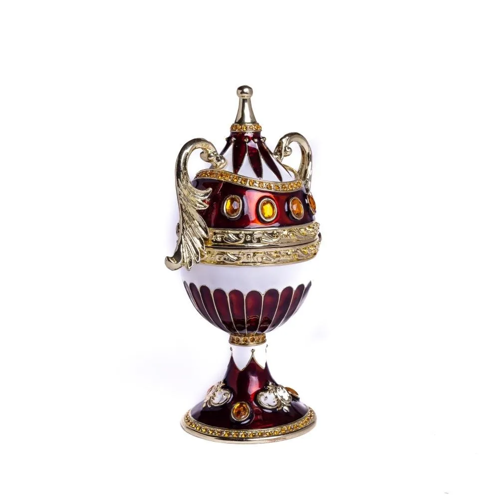 Brown Music Playing Faberge Egg with Wings