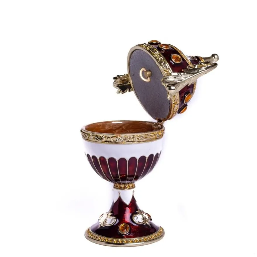 Brown Music Playing Faberge Egg with Wings