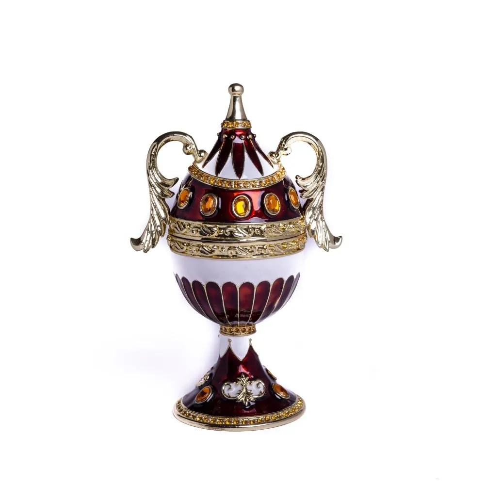 Brown Music Playing Faberge Egg with Wings