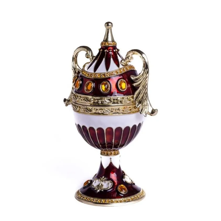 Brown Music Playing Faberge Egg with Wings