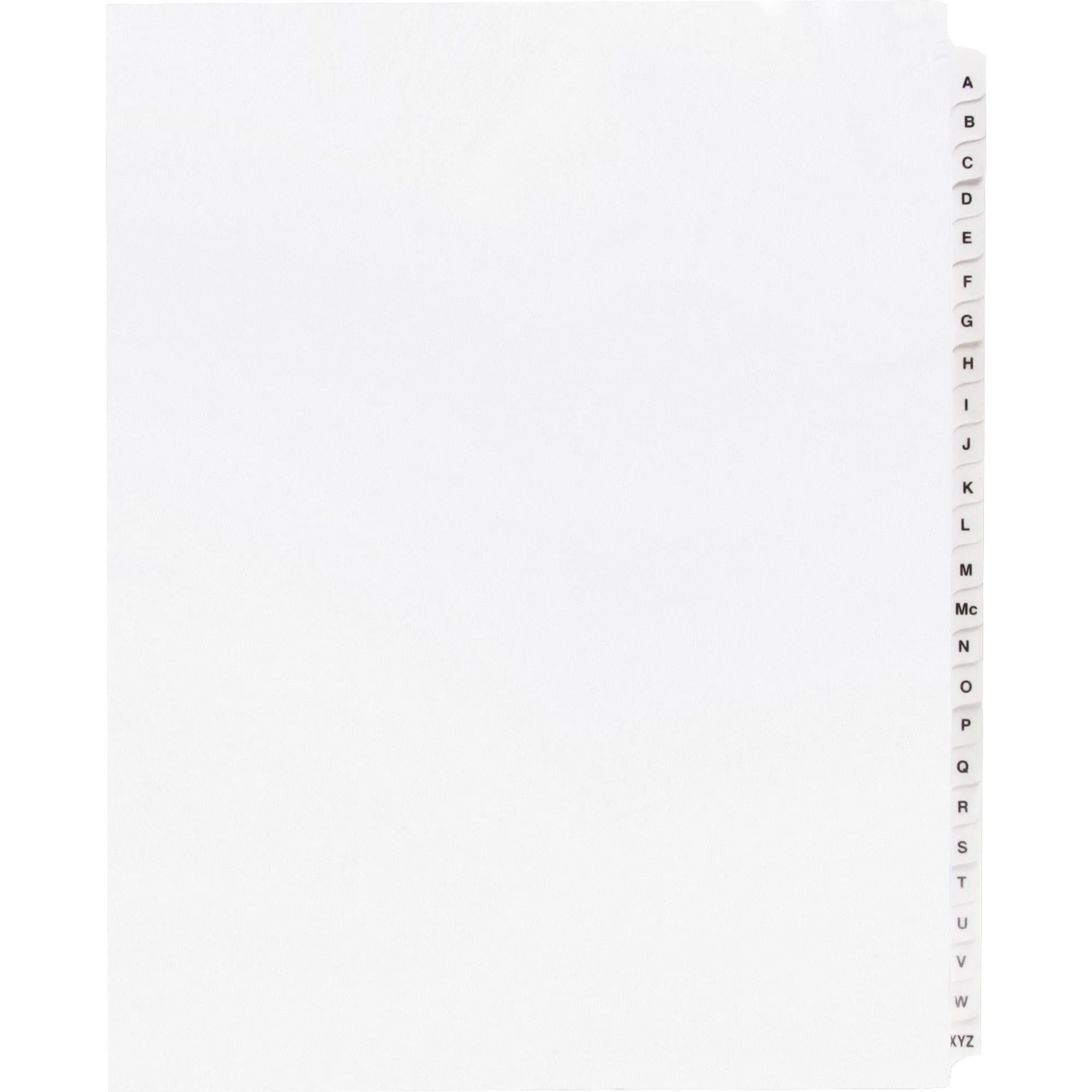 Business Source A-Z Tab Table of Contents Index Dividers