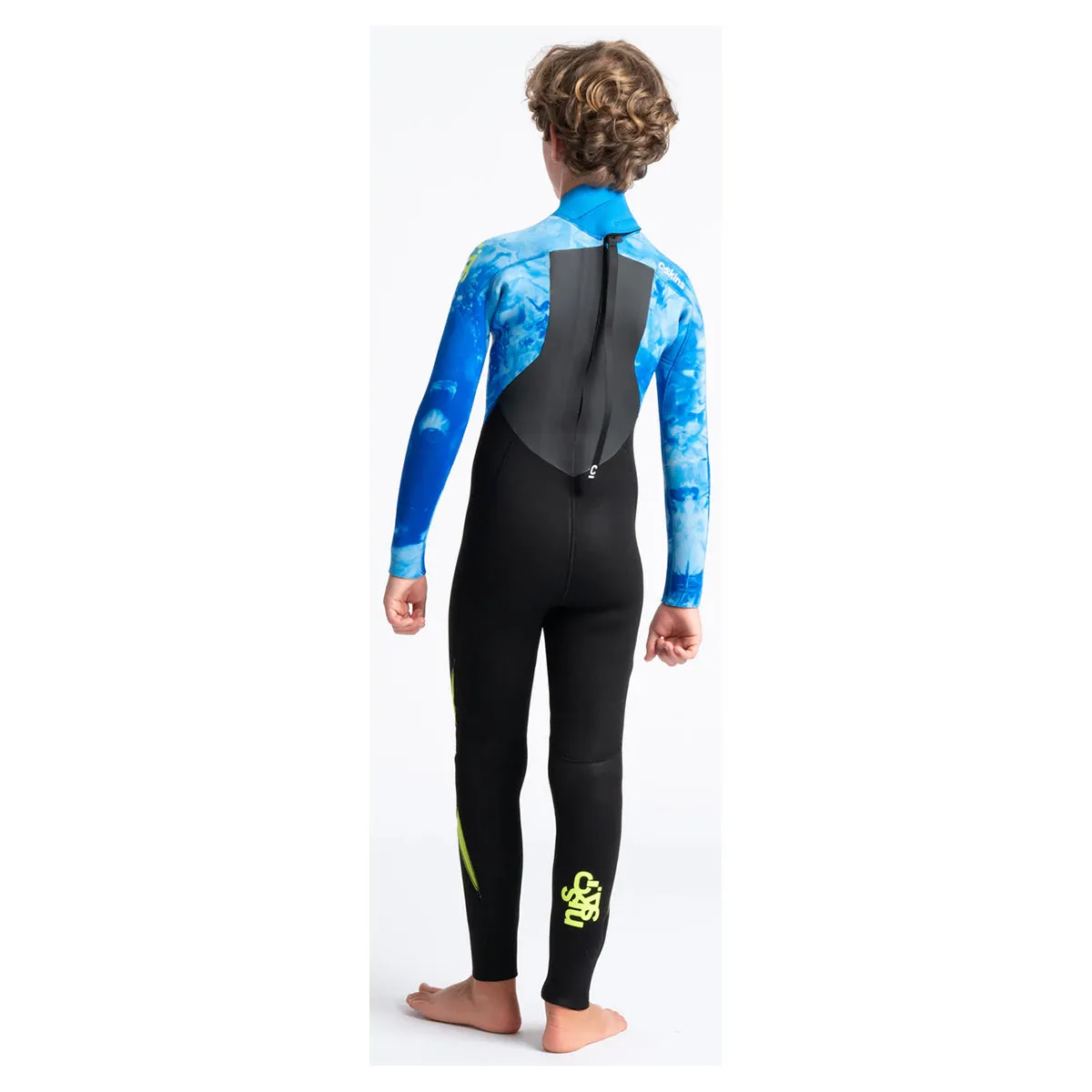 C-Skins Junior Legend 4/3mm Back Zip Wetsuit - Black/Blue/Tie Dye