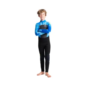 C-Skins Junior Legend 4/3mm Wetsuit  - Black/Blue Tie Dye/Lime