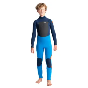 C-Skins Junior Legend 5/4/3mm Back Zip Wetsuit - Cyan/Slate/Multi