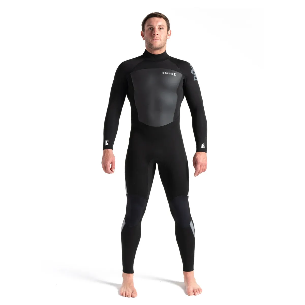 C-Skins Legend 4/3mm Back Zip Wetsuit - Black/Grey