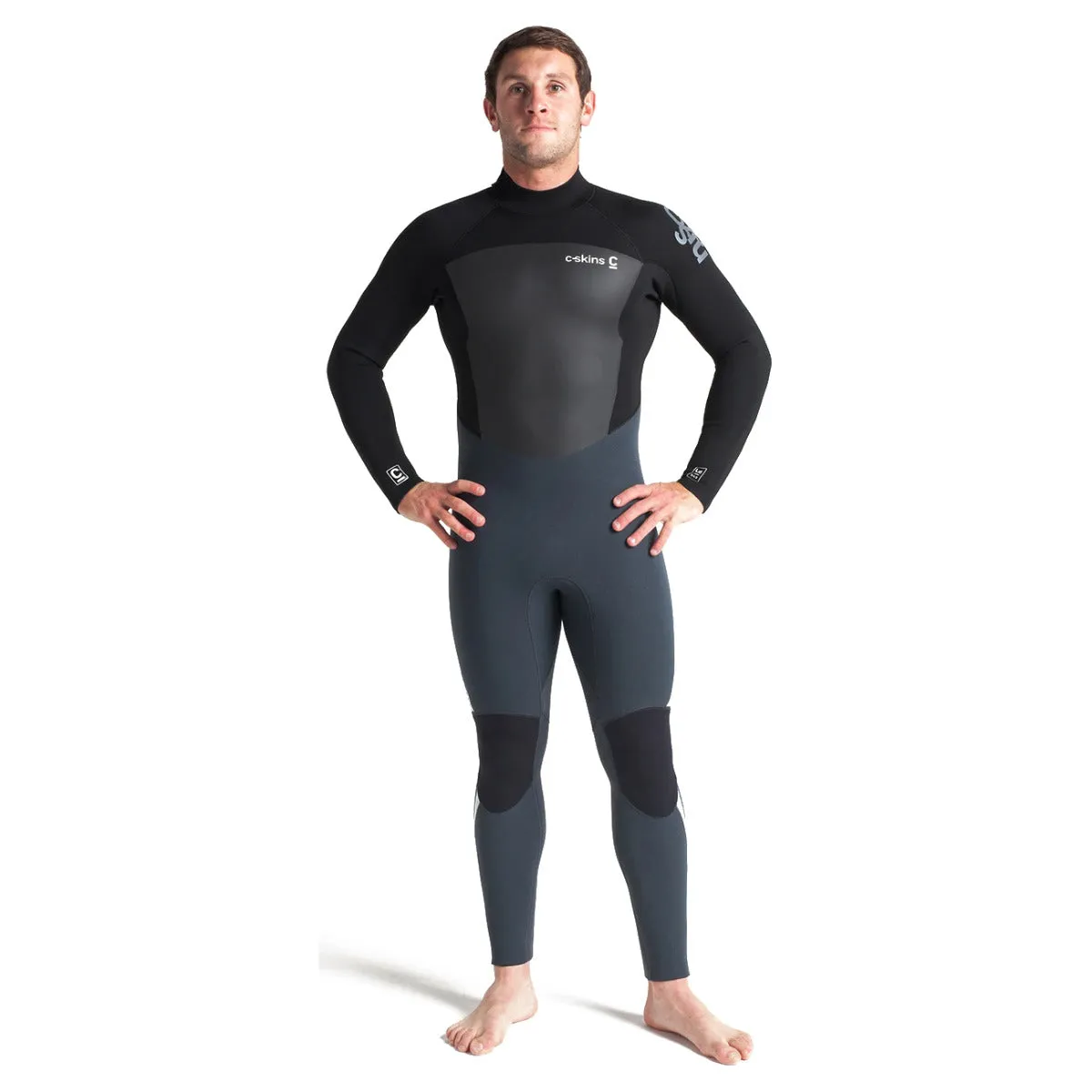 C-Skins Legend 5/4mm Back Zip Wetsuit - Graphite/Black/Silver