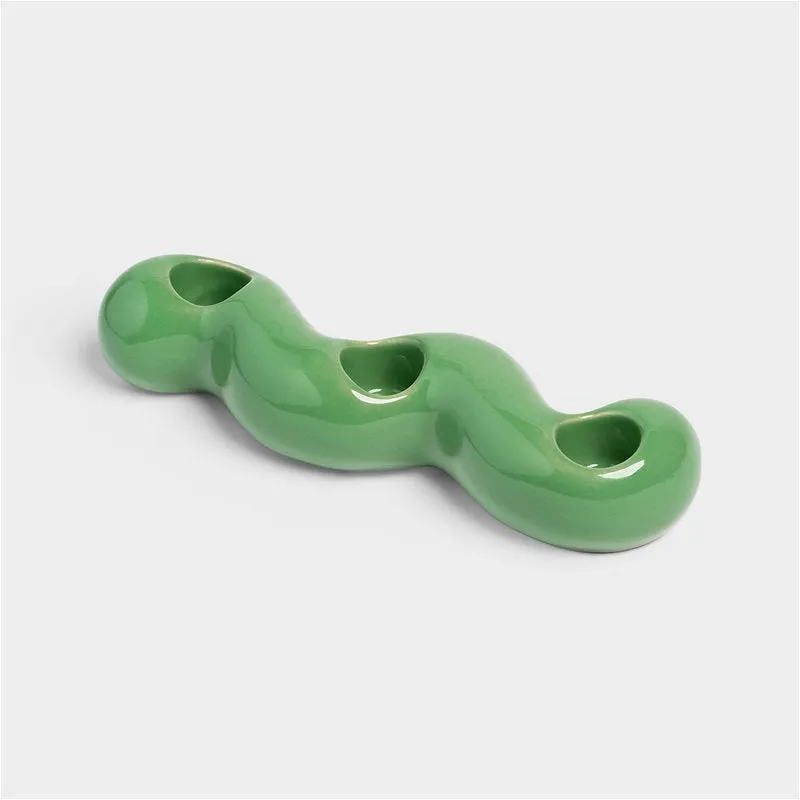 Candle holder scribble green