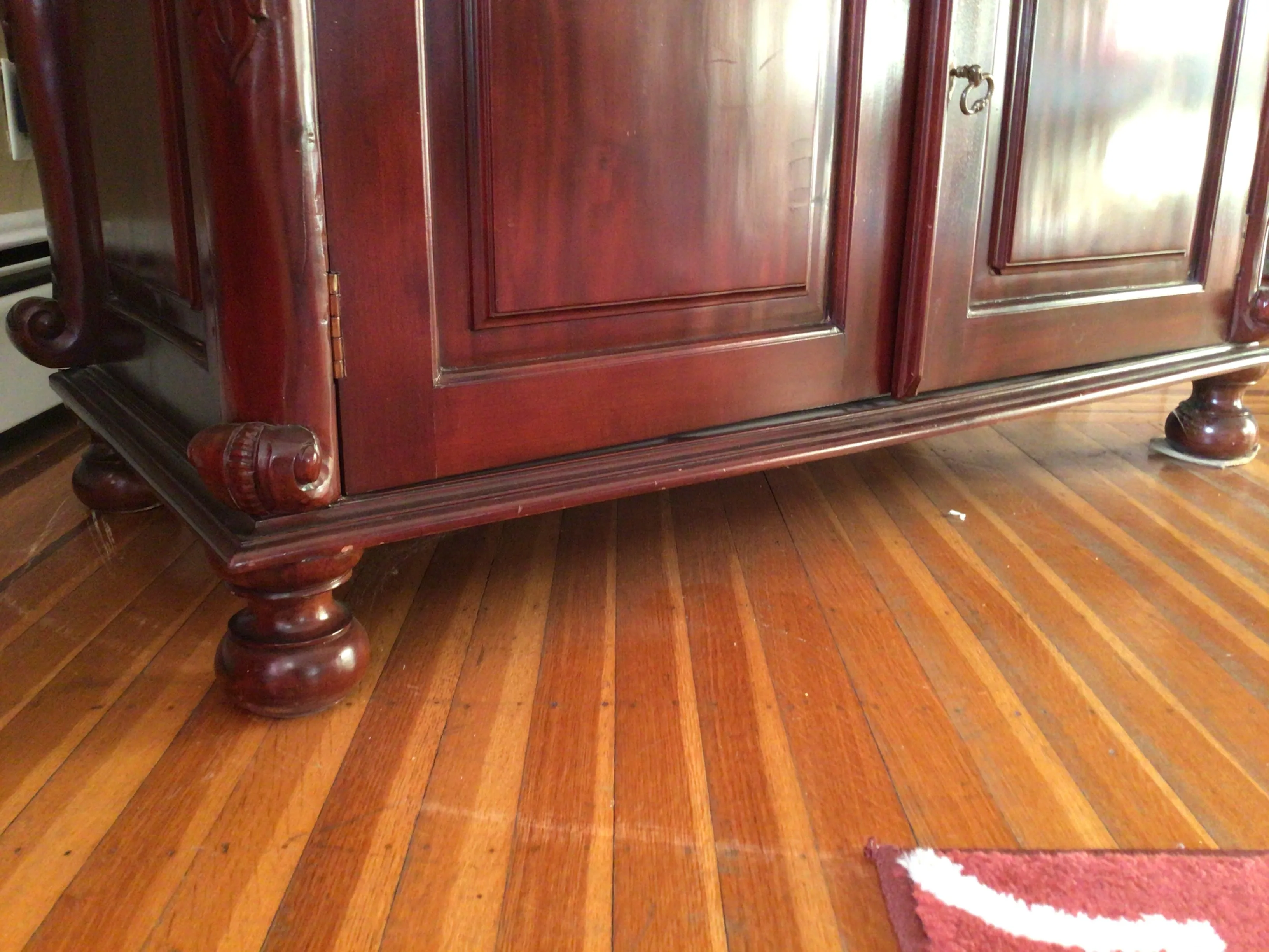 Carved China Hutch Display Cabinet