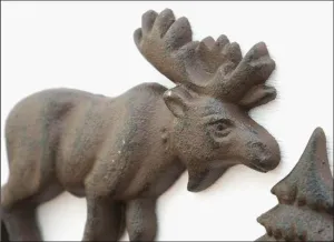 Cast Iron Moose Wall-Mounted Coat Rack