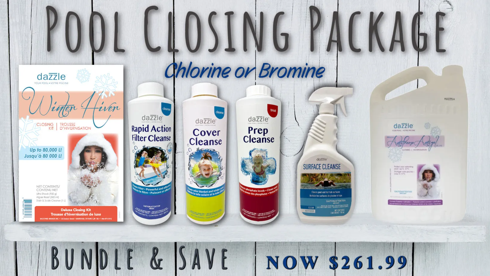 Chlorine / Bromine Pool Closing Water Care Package