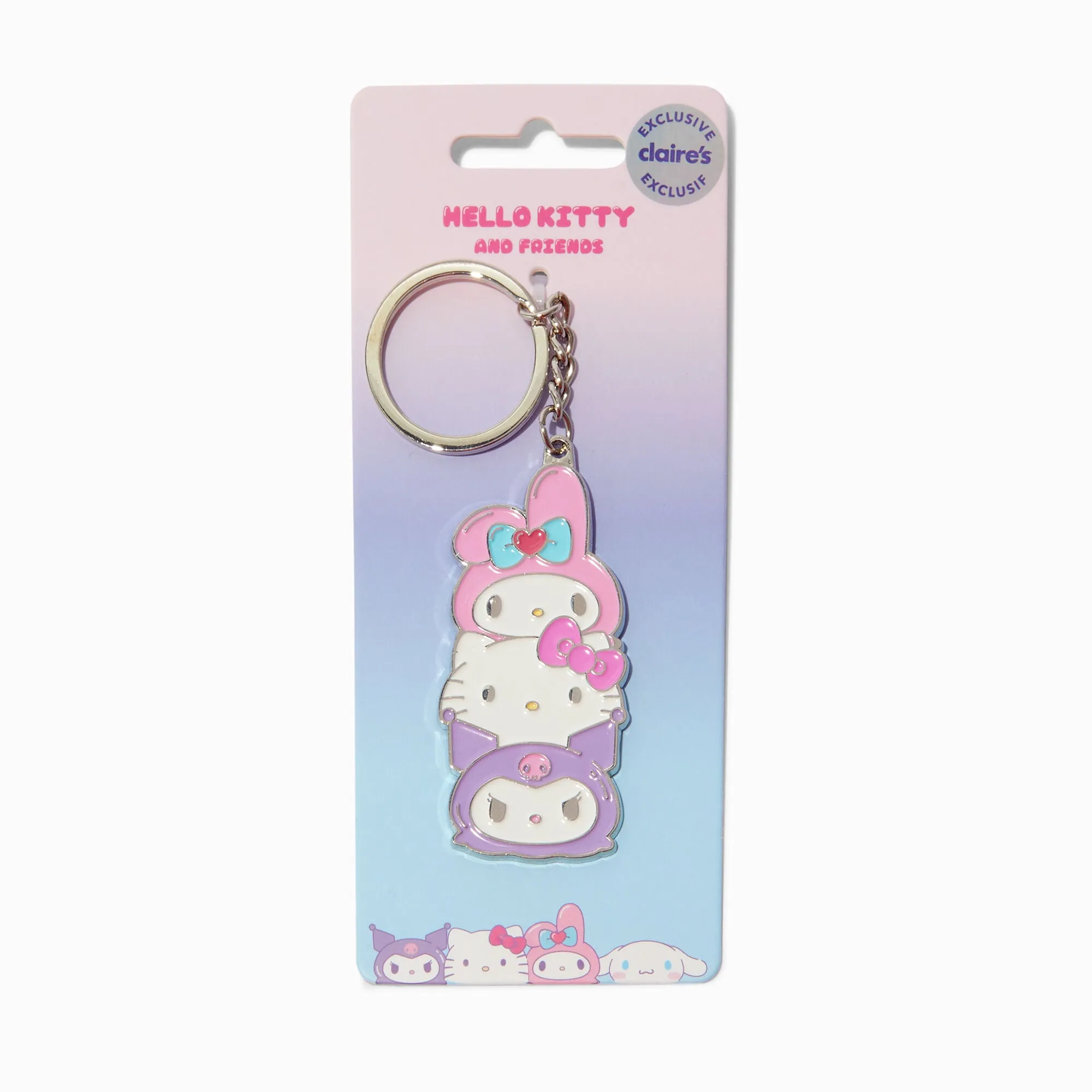Claire's Club Sanrio Pink Hello Kitty & Friends! Keychains