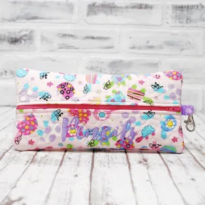 CLEARANCE Turtles on Pink Quilted Pouch