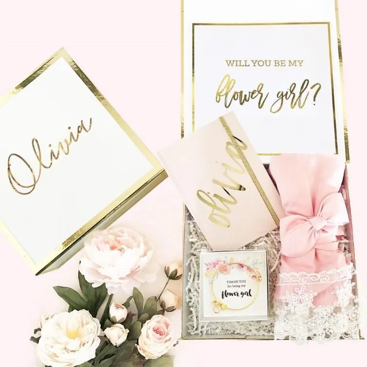 Deluxe Flower Girl Keepsake Gift Box( Personalized)
