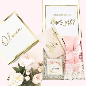 Deluxe Flower Girl Keepsake Gift Box( Personalized)