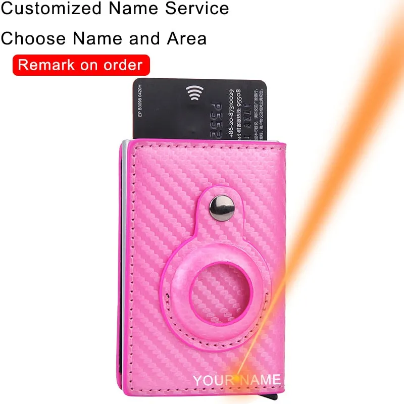 DIENQI Anti Rfid Protection Men Women Credit Card Holder Money Leather Slim Mini Wallet Metal Aluminum Business id Card Case Bag