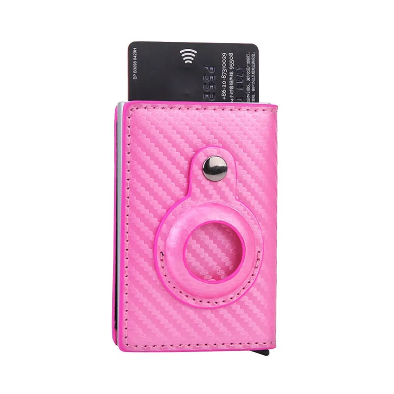DIENQI Anti Rfid Protection Men Women Credit Card Holder Money Leather Slim Mini Wallet Metal Aluminum Business id Card Case Bag