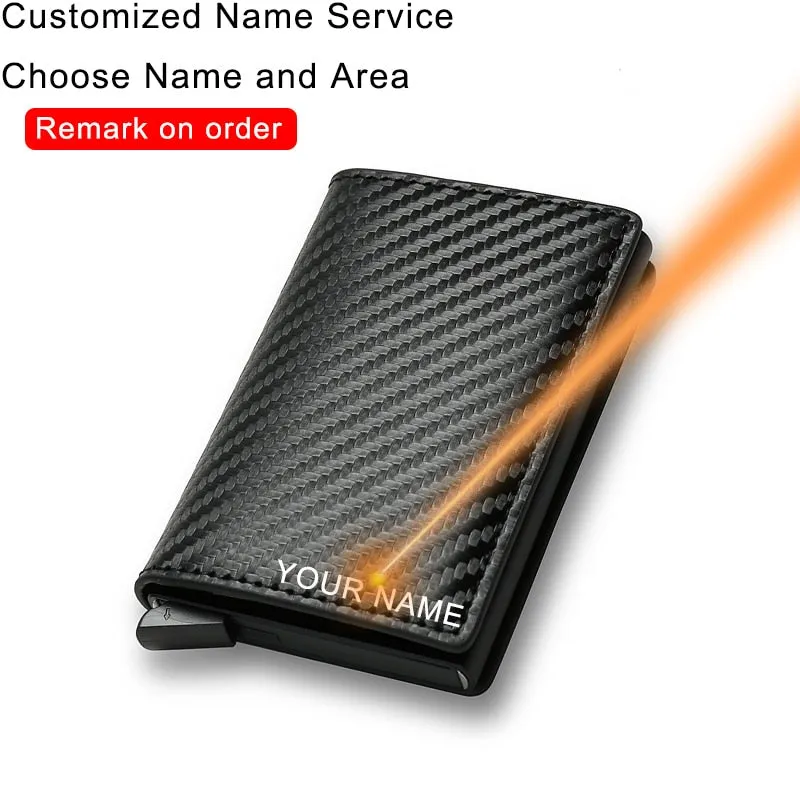DIENQI Anti Rfid Protection Men Women Credit Card Holder Money Leather Slim Mini Wallet Metal Aluminum Business id Card Case Bag