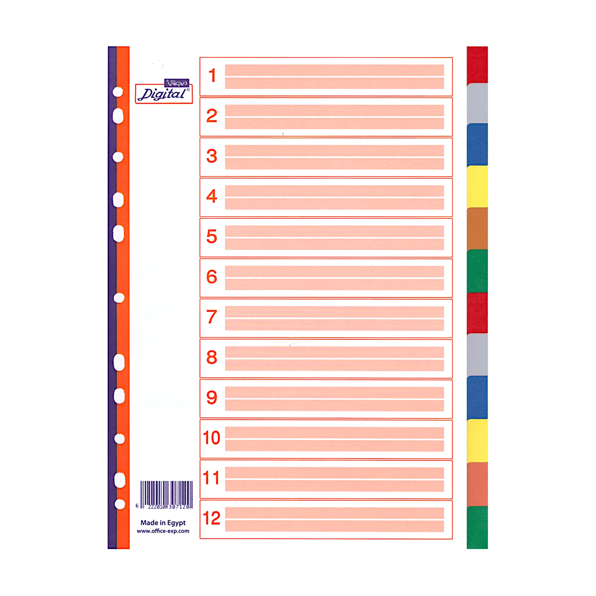 Digital Multi-Tab Colored Index Dividers