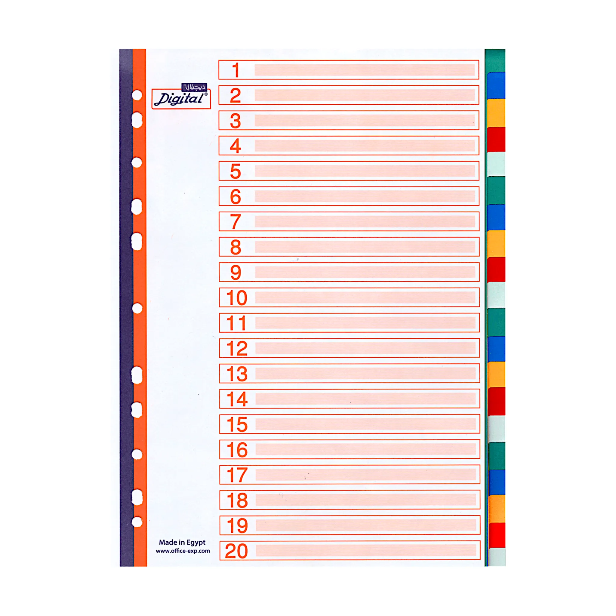 Digital Multi-Tab Colored Index Dividers