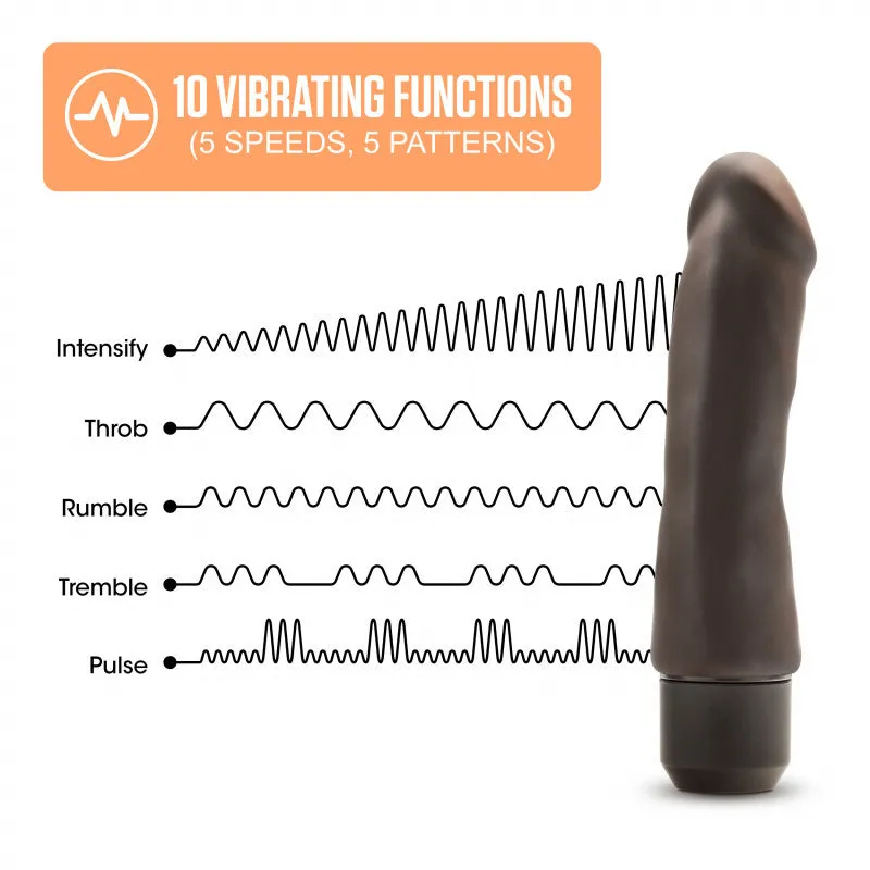 Dr. Skin Silicone  Dr. Steve - 7 Inch Vibrating   - Brown