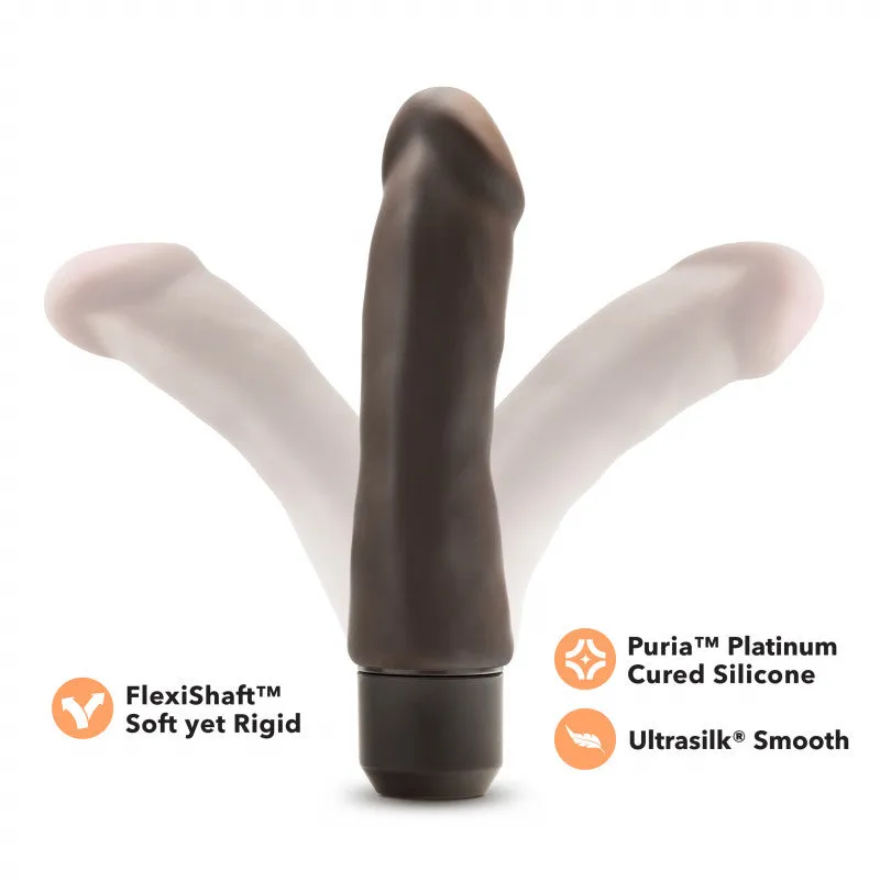 Dr. Skin Silicone  Dr. Steve - 7 Inch Vibrating   - Brown