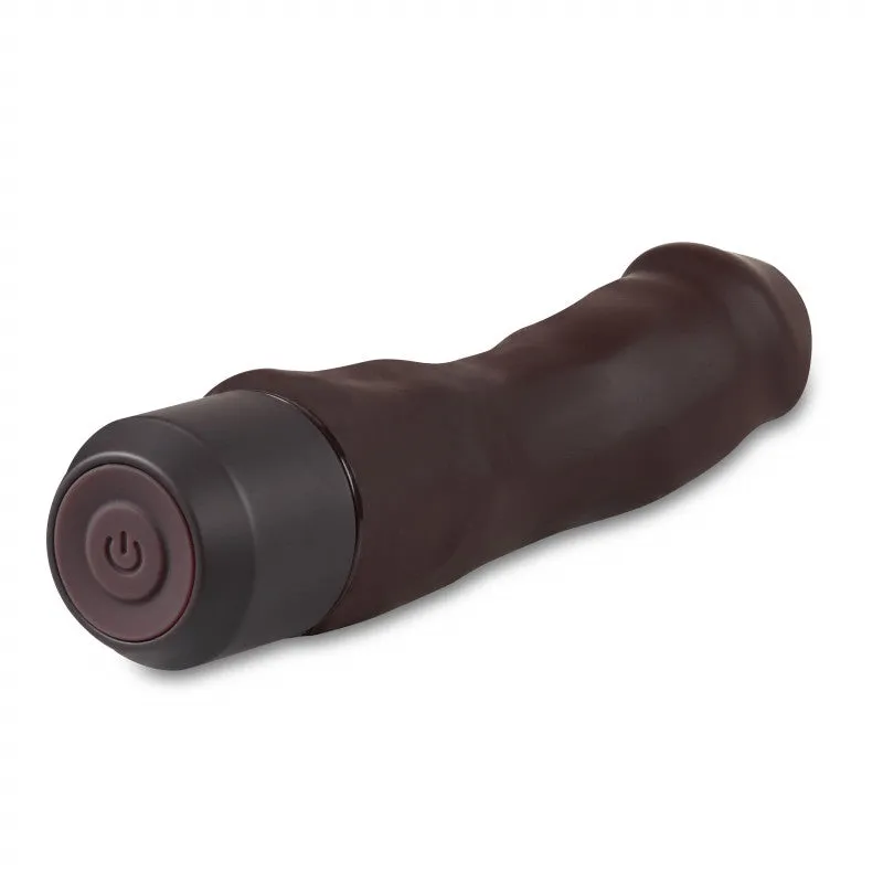 Dr. Skin Silicone  Dr. Steve - 7 Inch Vibrating   - Brown