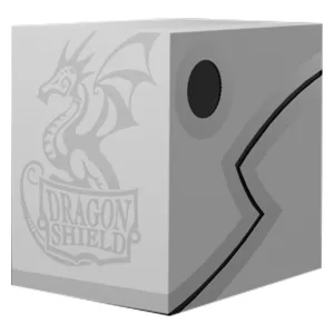 Dragon Shield Revised Double Shell - Ashen White/Black Deck Box