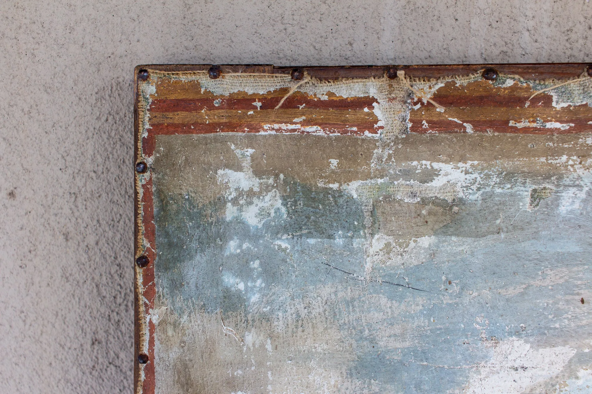 Early 19th Century French Painted Screen Panels in Blue and White