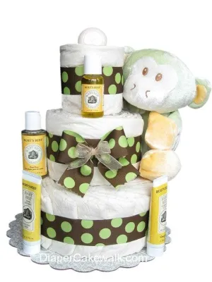 EcoFriendly Green Diaper Cake