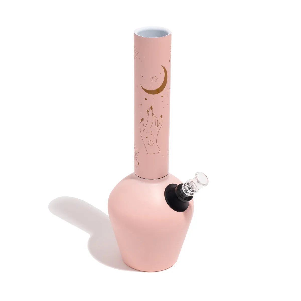 Embossed Celestial Matte Pink Bong Neckpiece by Chill - Mix & Match Series