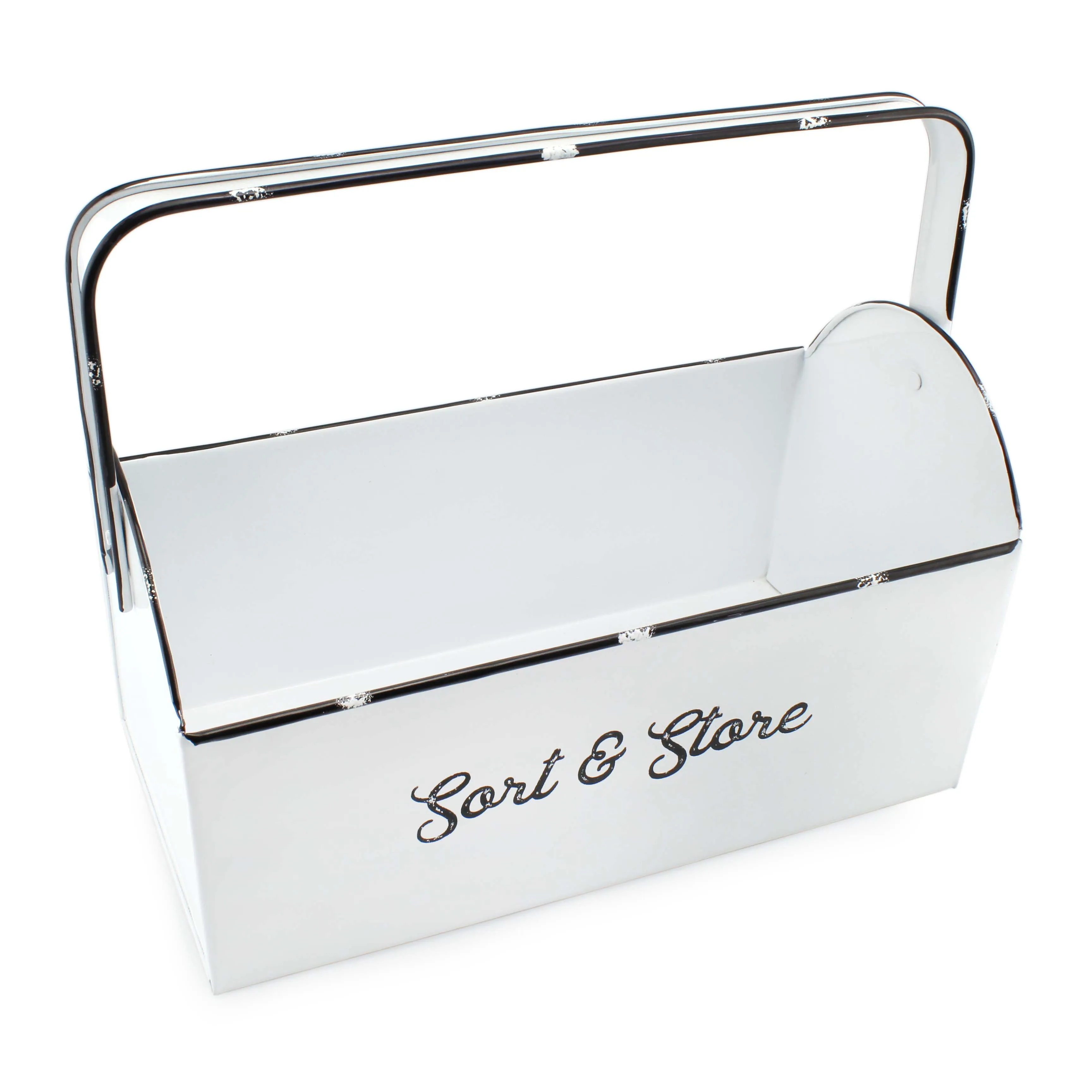 Enamelware Farmhouse Caddy with Handle