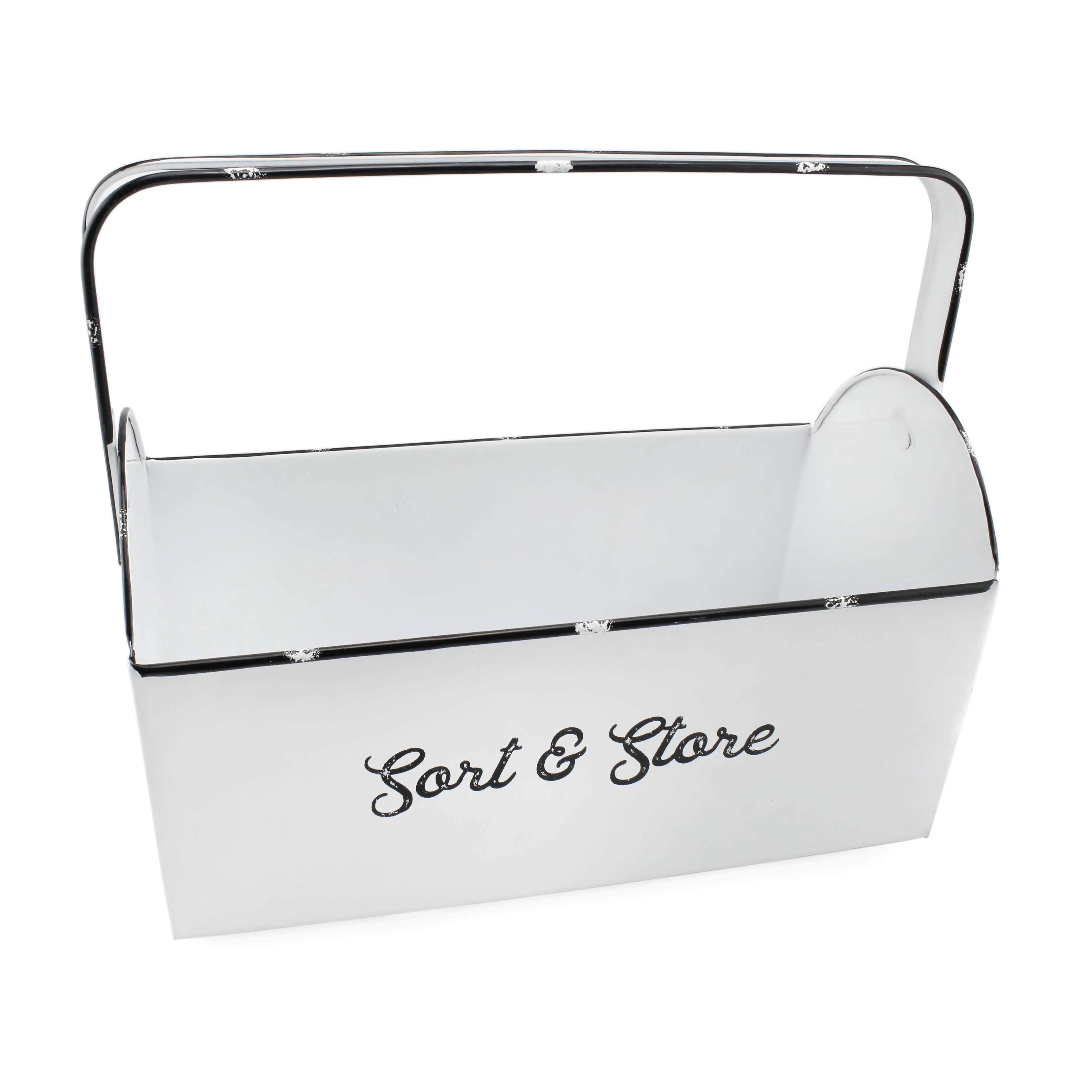 Enamelware Farmhouse Caddy with Handle