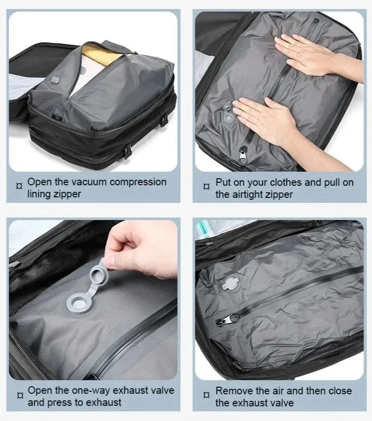 Expandable Vacuum Backpack - Space-Saving & Efficient