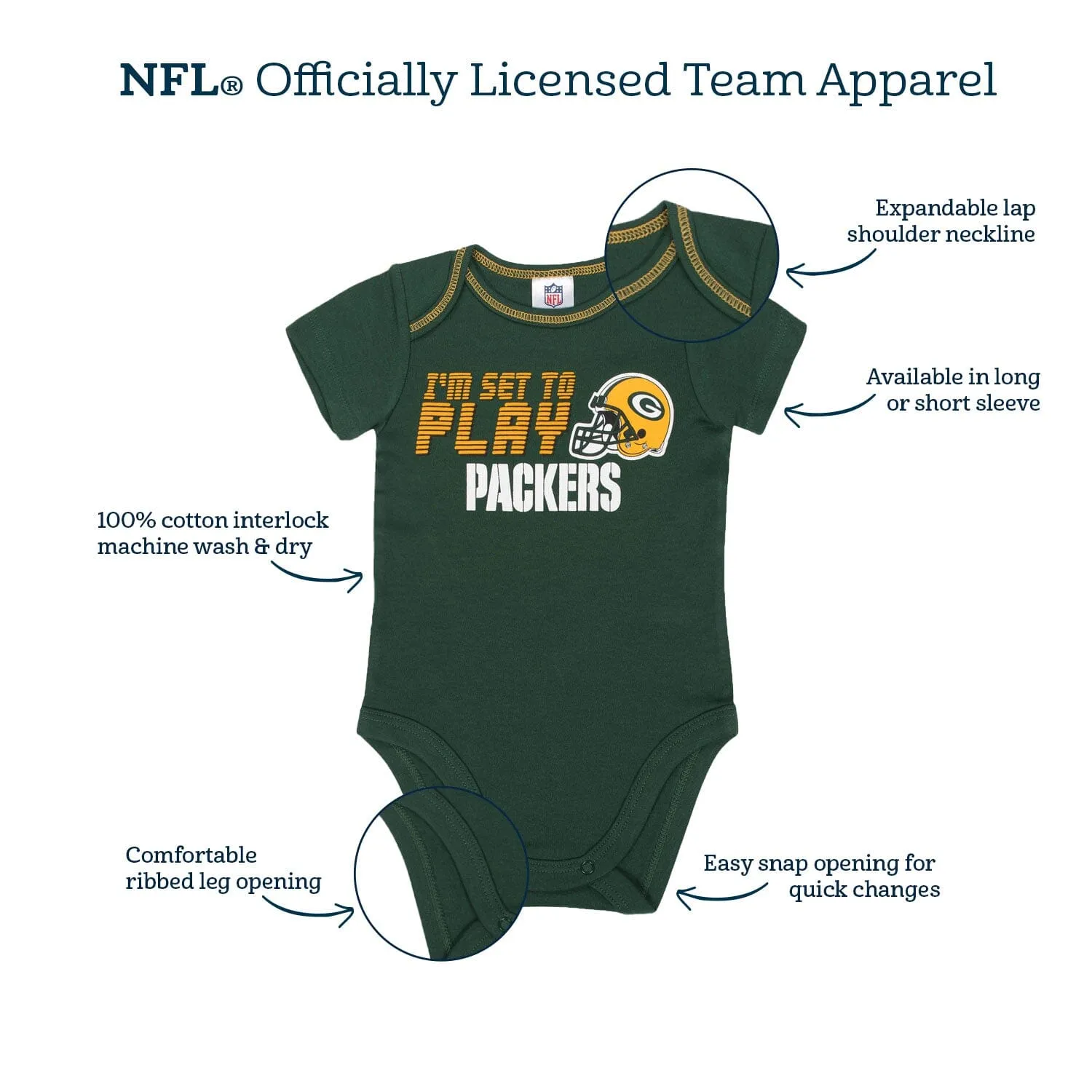 Falcons Baby Boys 3-Pack Short Sleeve Bodysuit