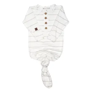 Fawn Striped Everything Knotted Newborn Gown