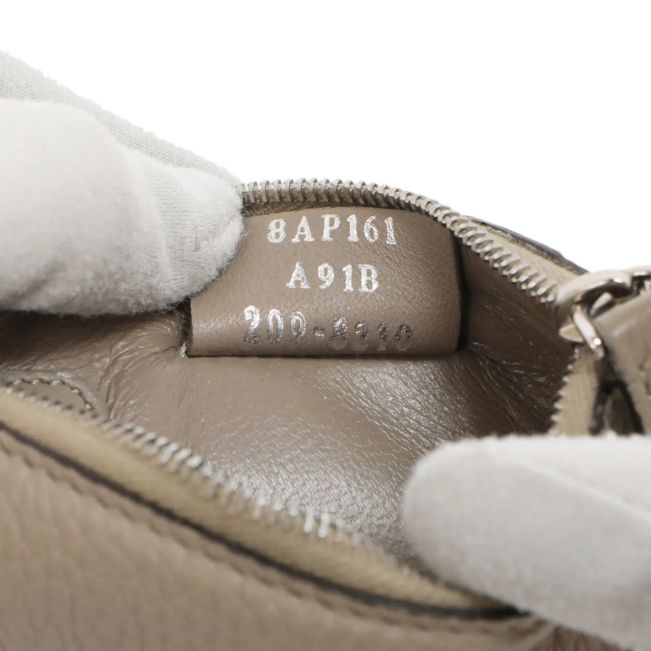 Fendi Tortora Cuoio Romano Vitello Grace Key Case Pouch