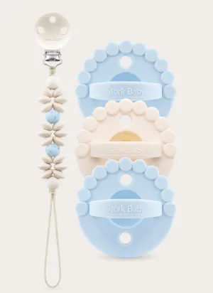 Flora BLOOM Set in Vanilla/Sky Blue