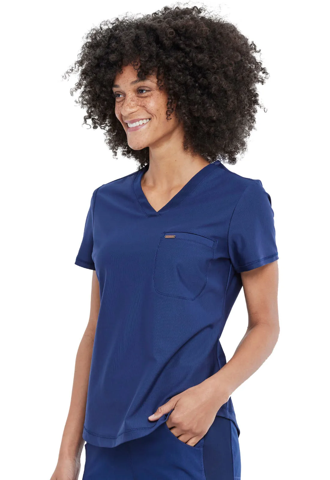 Form CK819 Tuckable V-Neck Top Navy