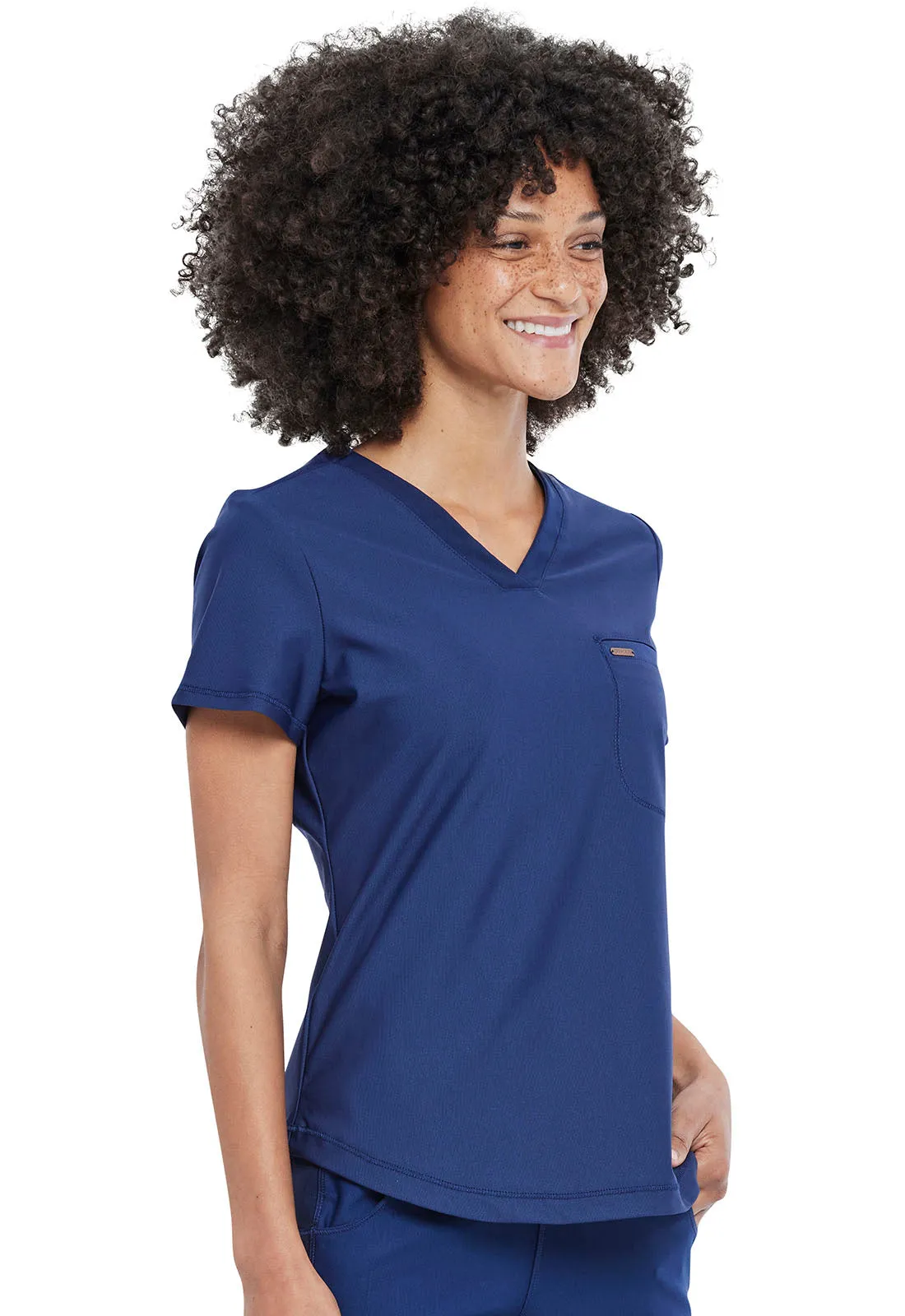 Form CK819 Tuckable V-Neck Top Navy