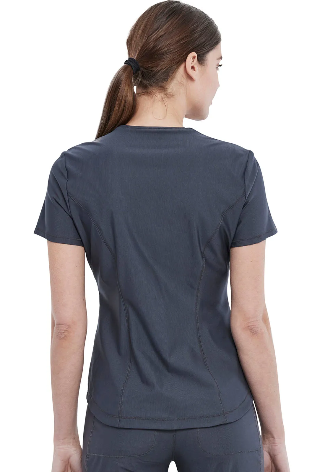 Form CK819 Tuckable V-Neck Top Pewter