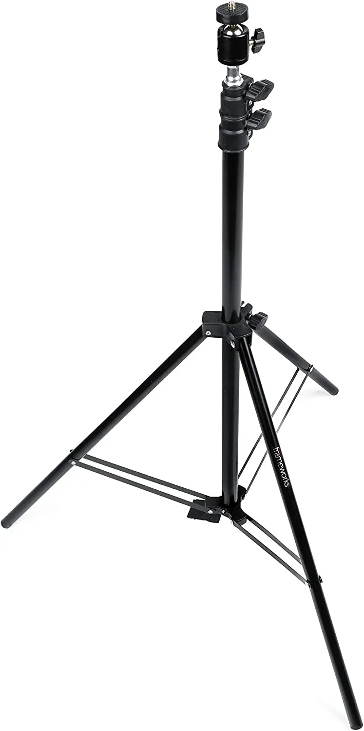 Gator Set of Two (2) Height-Adjustable Stands with Pivoting LED Ring Lights and Universal Phone Holders