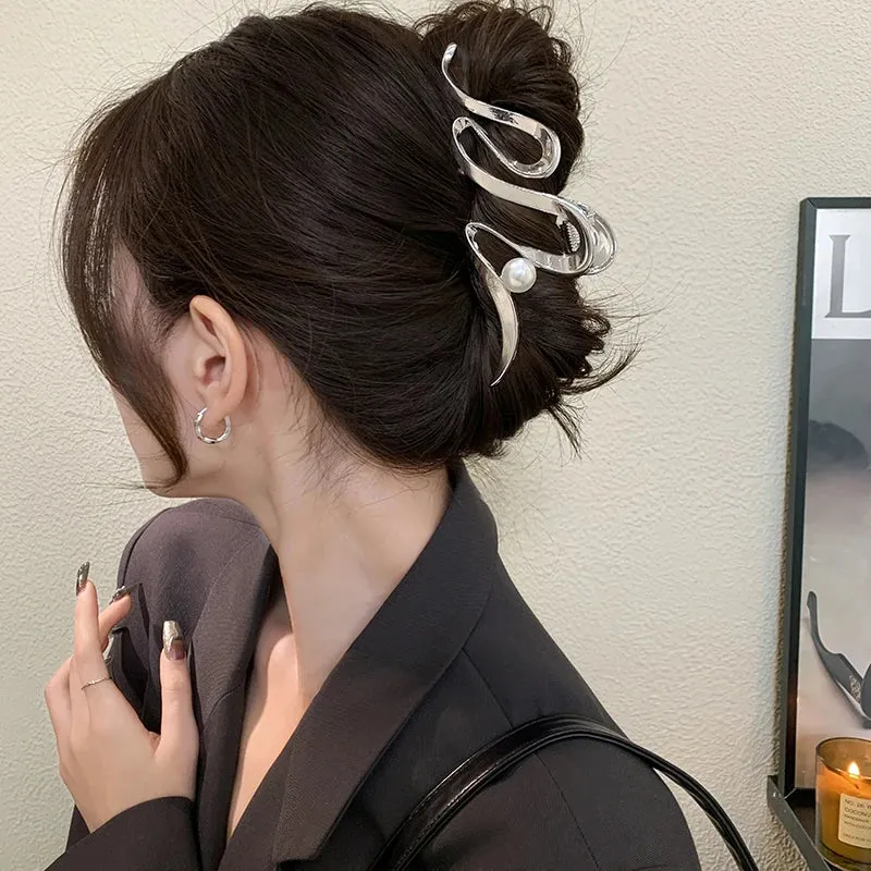 Geometric Gold & Silver Hair Claw