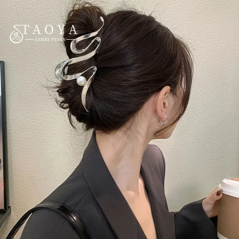 Geometric Gold & Silver Hair Claw