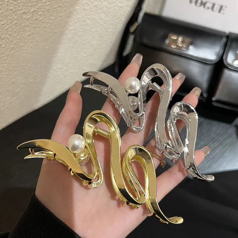 Geometric Gold & Silver Hair Claw