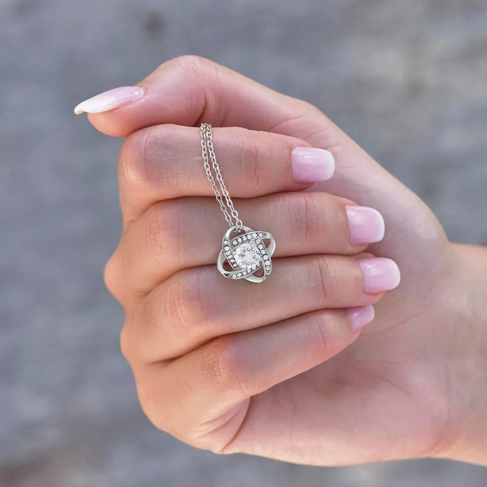 Gift From Dad, To My Daughter Necklace, Love Knot Necklace, Daughter Jewelry