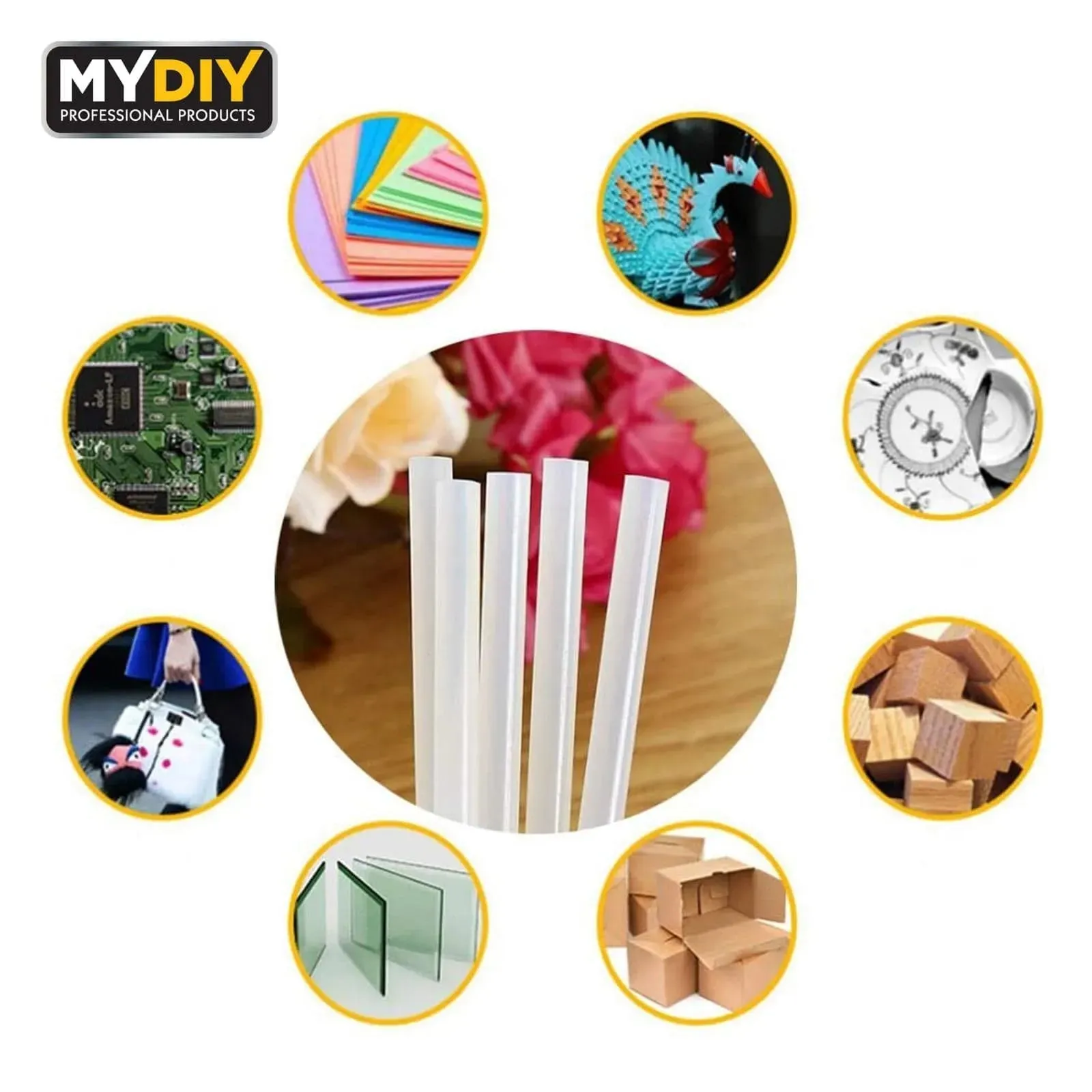 Glue Sticks 7mm x 100mm  - 50 Pack