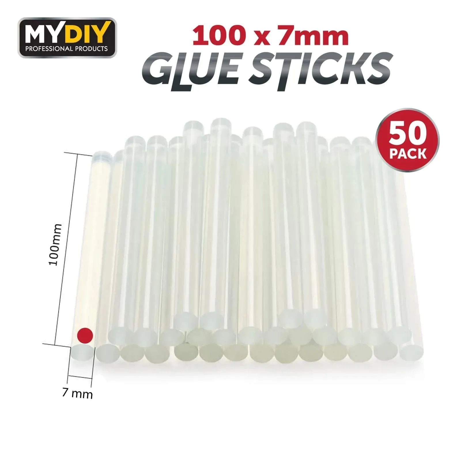 Glue Sticks 7mm x 100mm  - 50 Pack