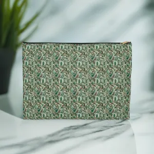 Green Paisley Cosmetic Travel Bag
