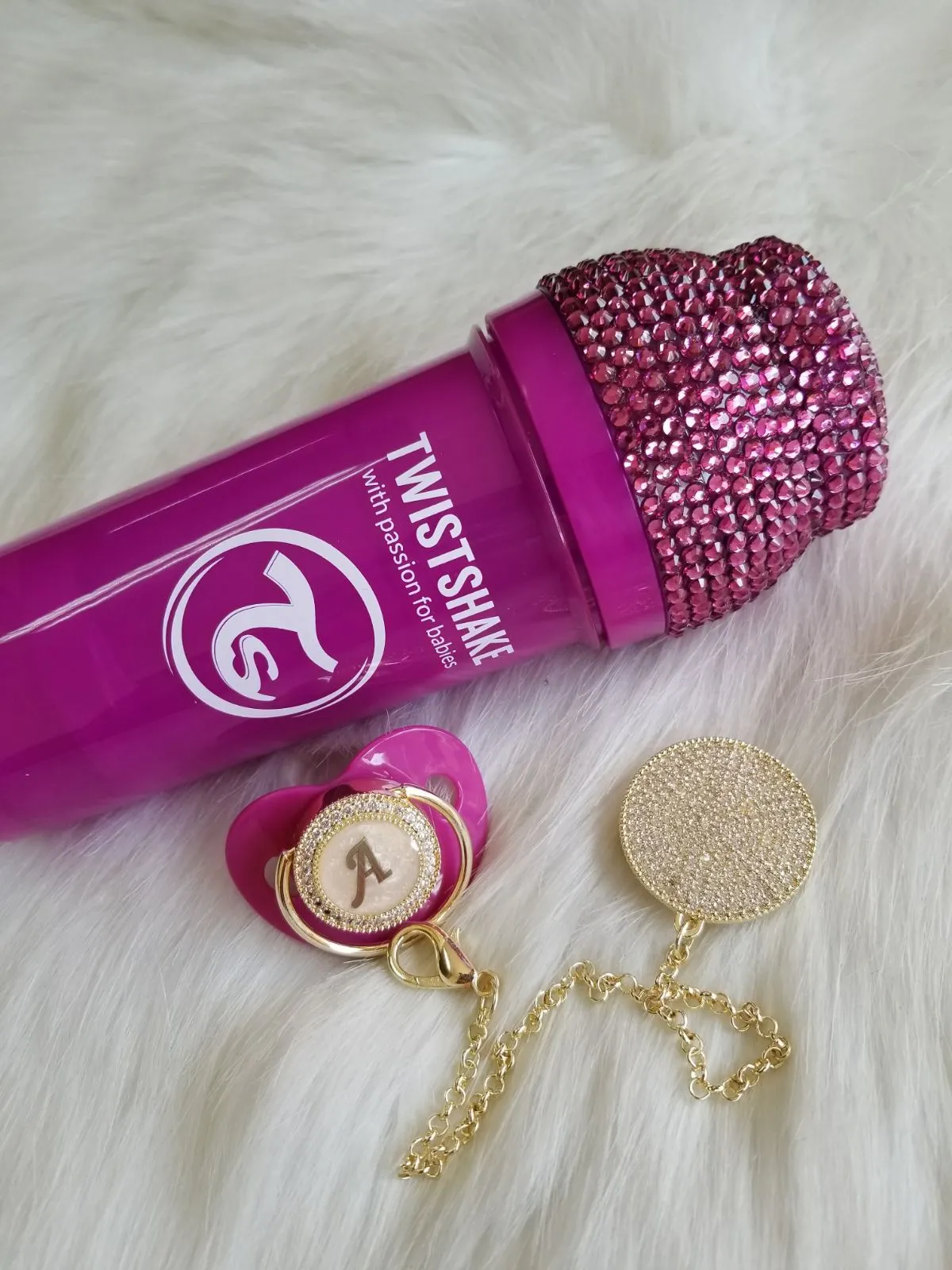 Handmade Bling Rhinestone Baby Water Bottle